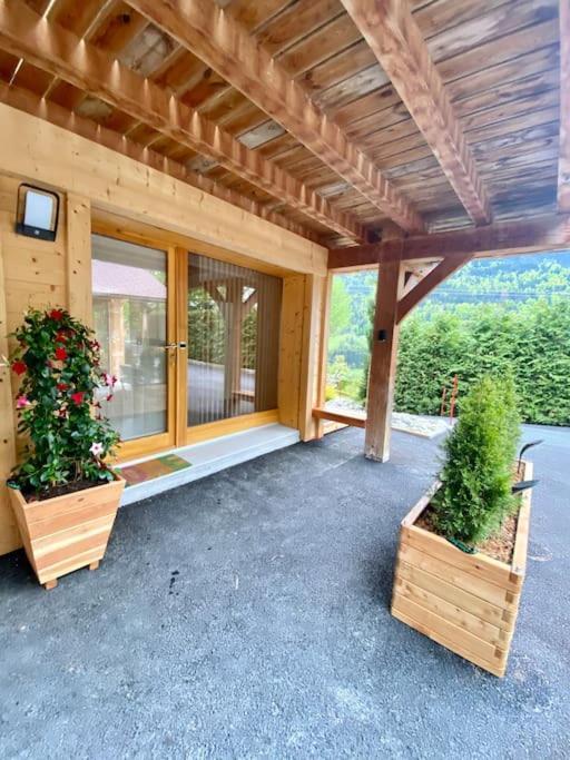 Androsace Appartement Dans Chalet Bois Avec Jacuzzi Privatif Terrasse Et Vue Montagne Les Villards-sur-Thônes Eksteriør bilde